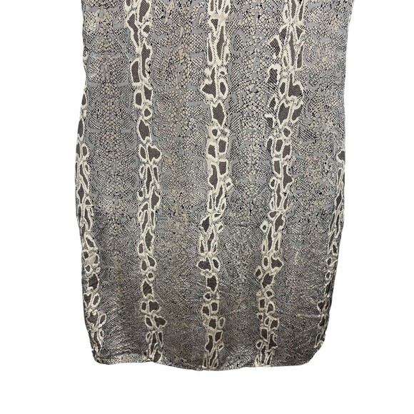 VTG Stunt 100% Silk Dress Women’s M Snakeskin Animal Print Sleeveless Dress - Picture 3 of 12